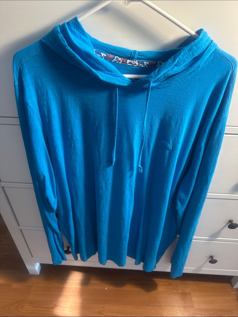 Tommy Bahama Bright Turquoise Hooded Long-Sleeve Shirt